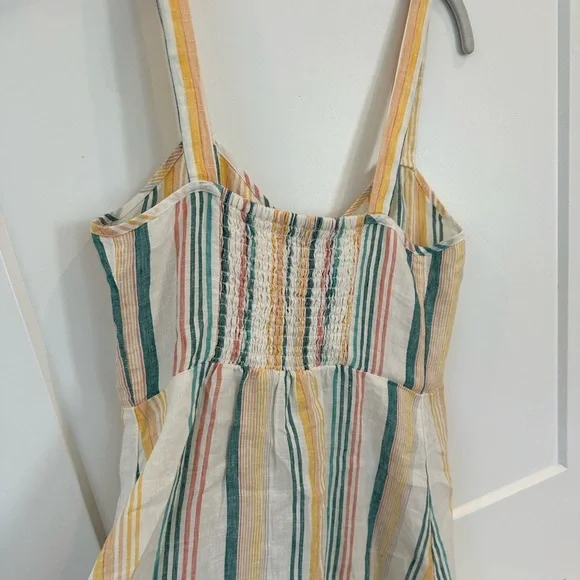 Madewell 100% linen midi dress with buttons - Picture 4 of 8